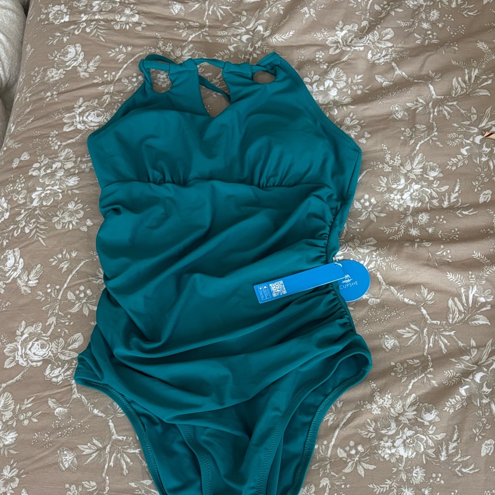Cupshe Deep Teal One-Piece Swimsuit